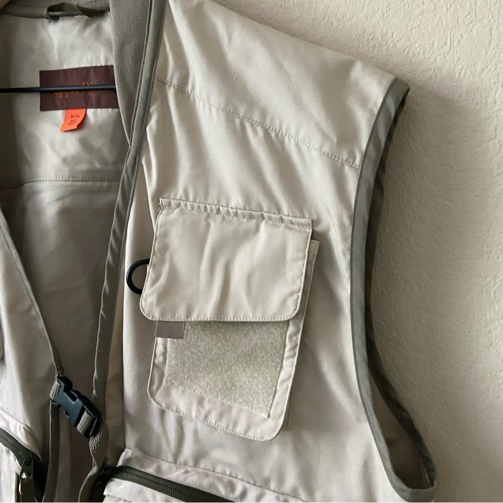 FINAL PRICE:  COPPER  RIVER | Cabela's Tan Fishing Vest Size XL - Picture 7 of 15